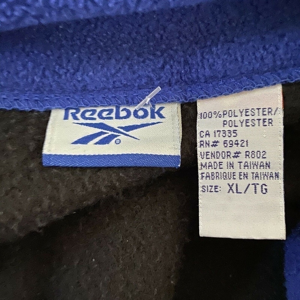 Reebok Blue Black Pullover Jacket Half Zip Xl - image 4